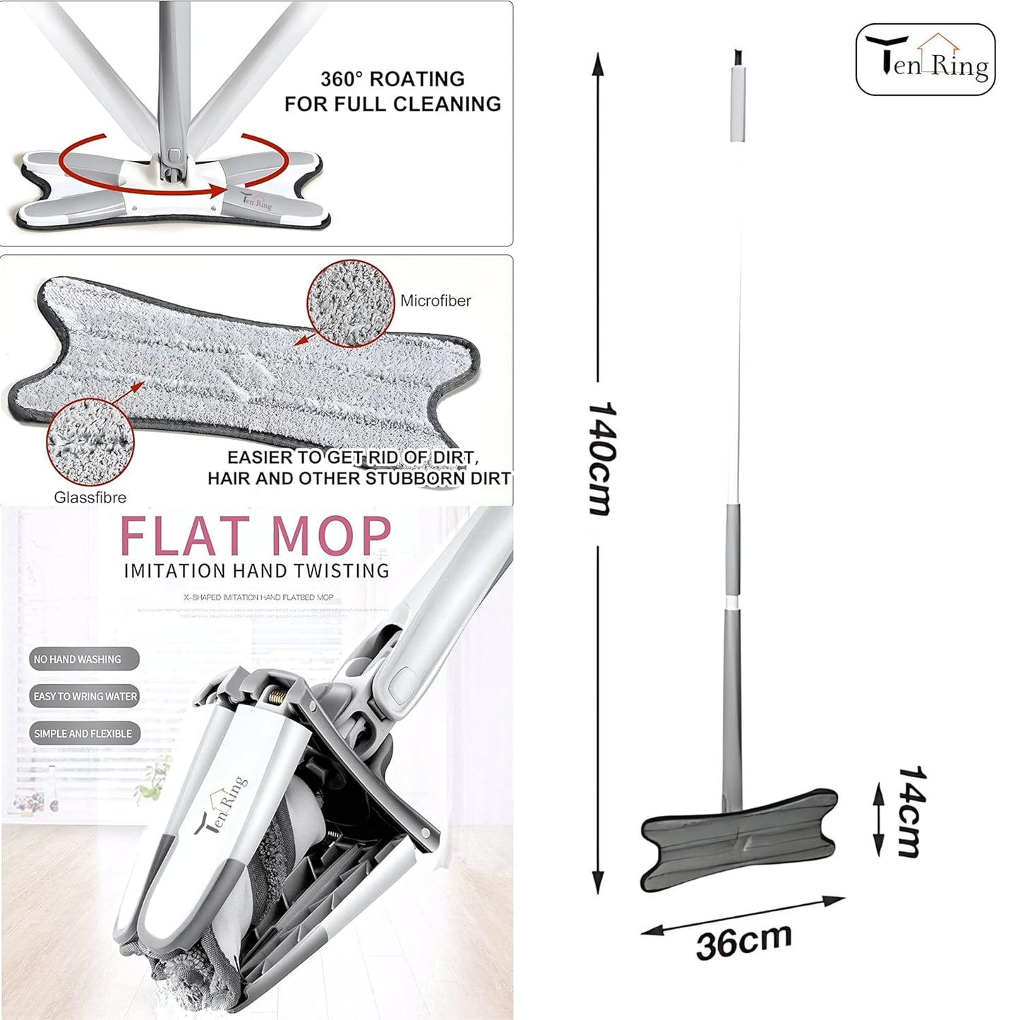 2 in 1 Vacuum Cleaner + X Shape MicroFiber Mop