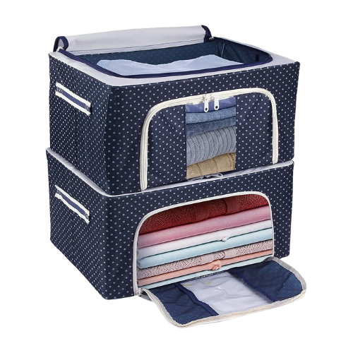 Clothes Storage Box Foldable Steel Frame